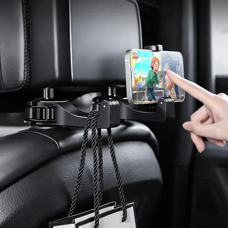 2-in-1 Haken und Handyhalter für die Auto-Kopfstütze – Bild 2