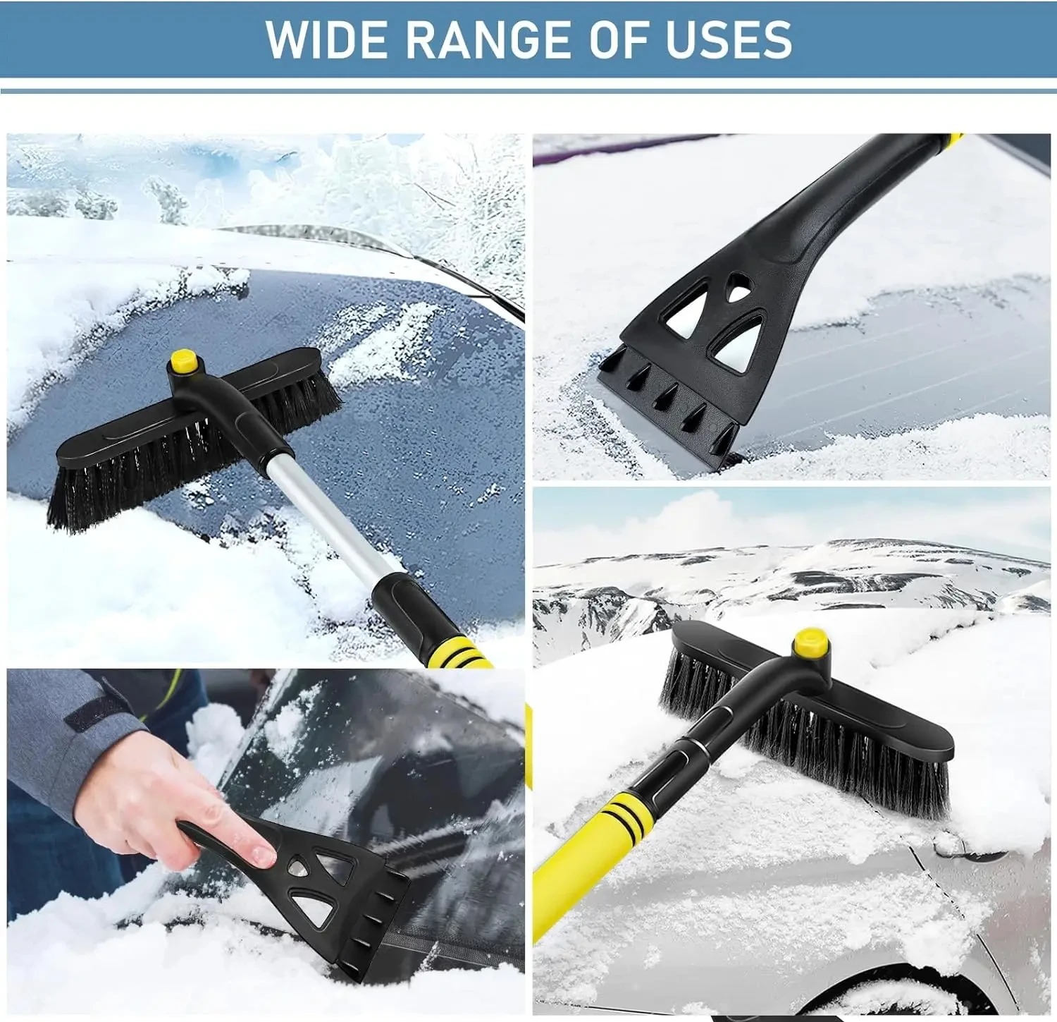 3-in-1 Einstellbare Eis Schaber Pinsel Auto Windschutzscheibe Schnee – Bild 3