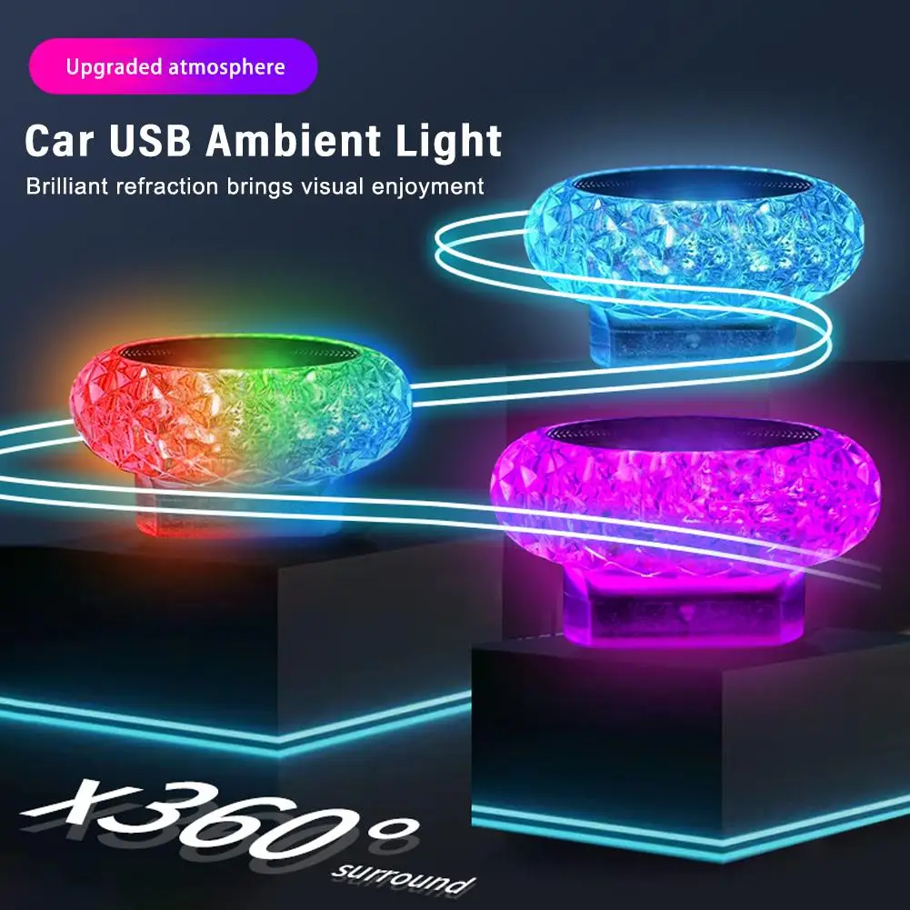 Auto USB Umgebungs lichter tragbare Mini LED Atmosphäre Lampen Innen – Bild 2