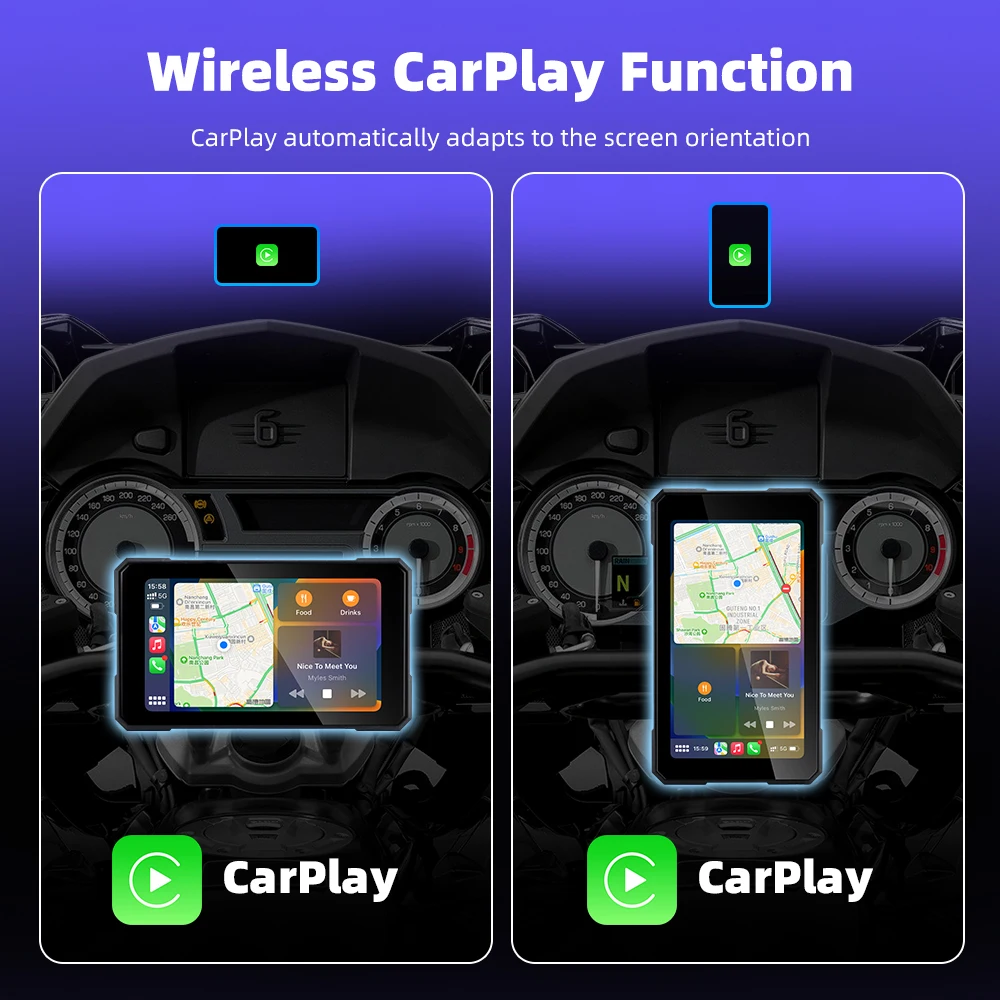 EKIY 5-Zoll-Rotationsbildschirm für kabelloses Carplay, Android, Auto – Bild 2
