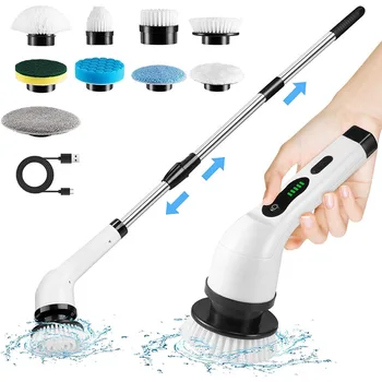 Kabelloser Schleuderschrubber, elektrische Mehrzweck-Reinigungsbürste für Küche, Badezimmer, Toilette