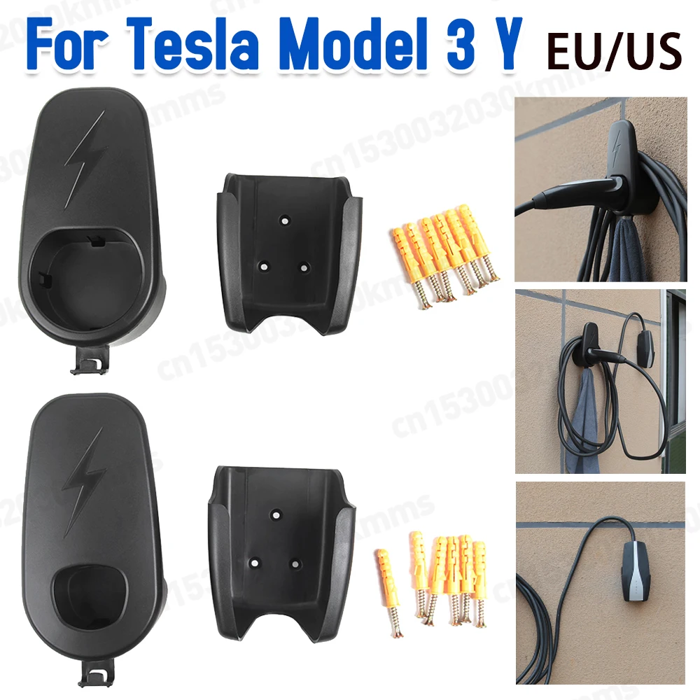 Auto ladekabel halterung für Tesla Modell 3 y Zubehör Wand halterung mit Chassis halterung Stecker halterung