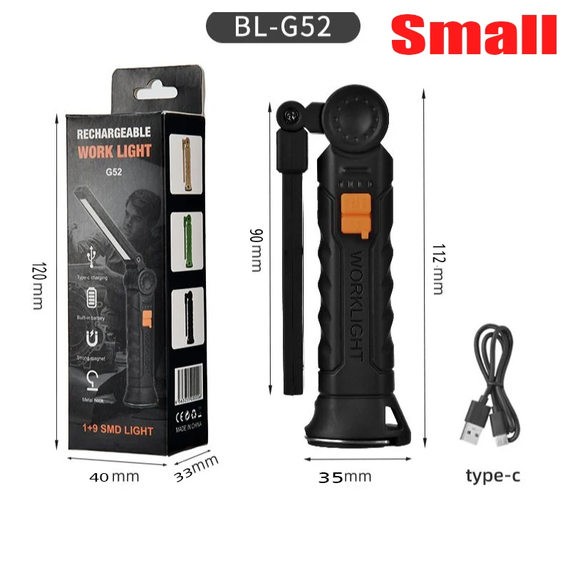 Leistungsstarke LED-Arbeitsleuchte mit Magnetbeleuchtung, Taschenlampe, Auto, Garage, Mechaniker, Lampe
