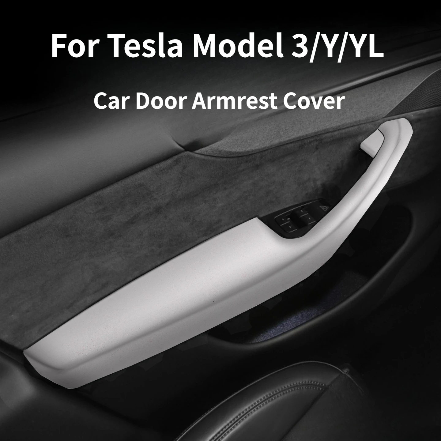 Tesla Neues Modell Y/3 ABS Kunstleder Türgriffpolster Kratzfester Verschleißfester Schutzbezug