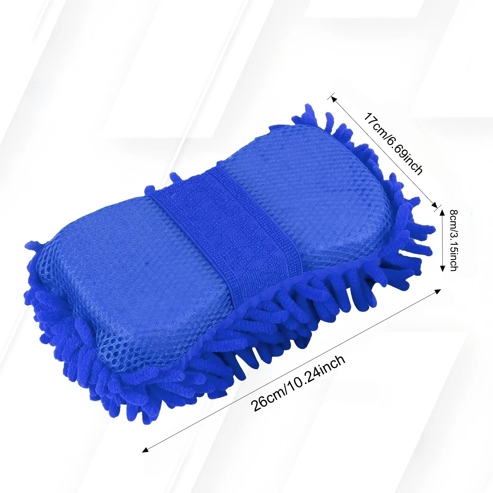 Mikrofaser-Chenille Auto-Waschhandschuh Schwamm Waschbürste Pad – Bild 3