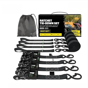 Ratsche Spannband Motorrad Feste Schwere Fracht Anhänger Transport Auto Spannseil Spannband Kit Ringförmigen