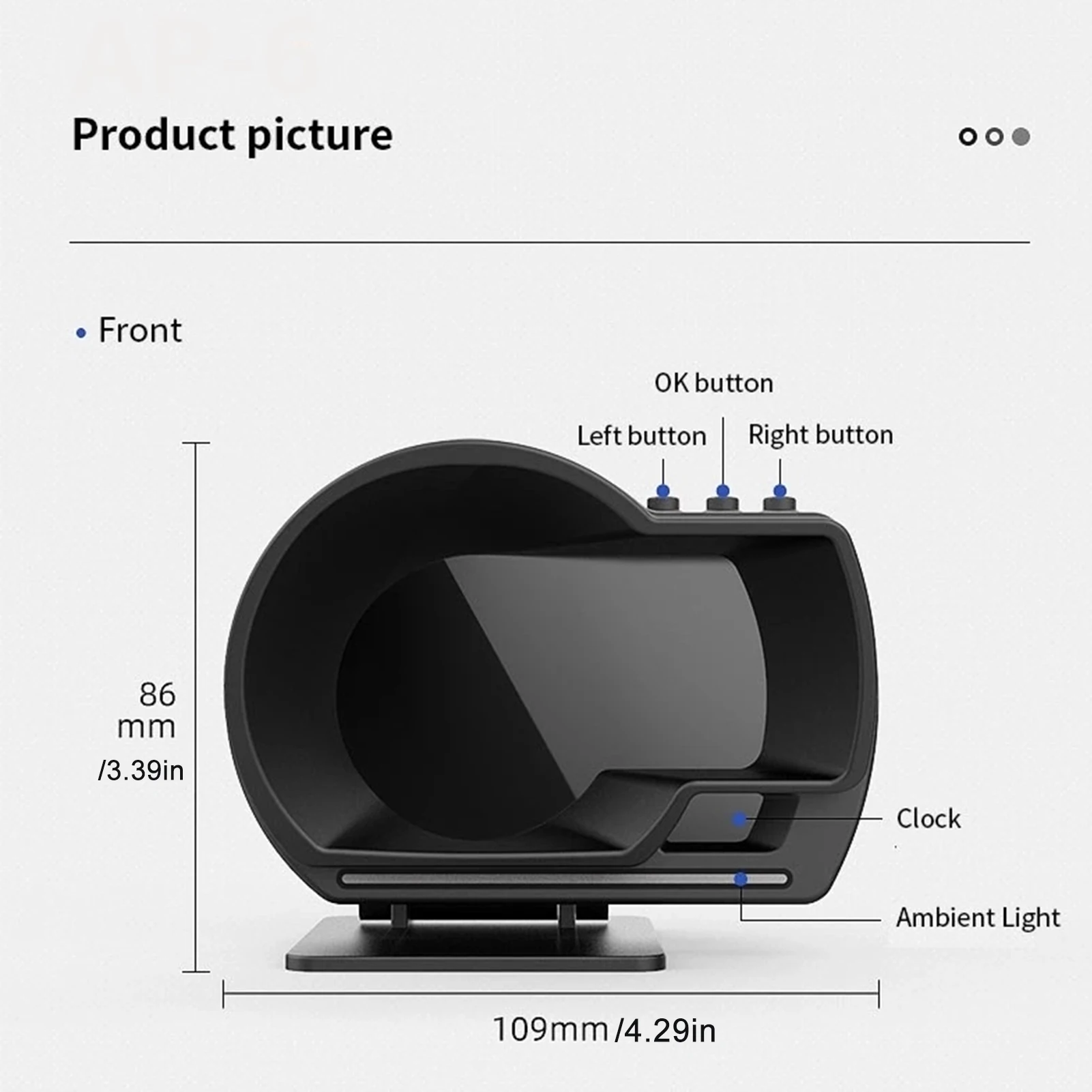 Head-Up-Display OBD2 + GPS Smart Gauge Auto HUD Tachometer Turbo RPM – Bild 5