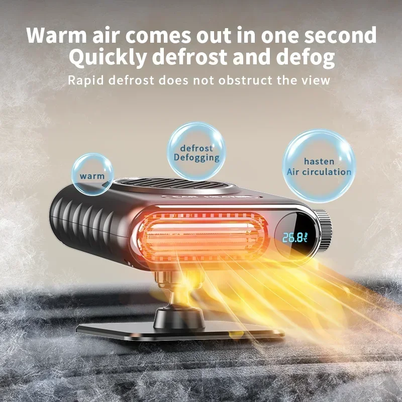 Display Temperatur Auto Heizung 12V/24V Tragbare Defogger Defroster – Bild 2