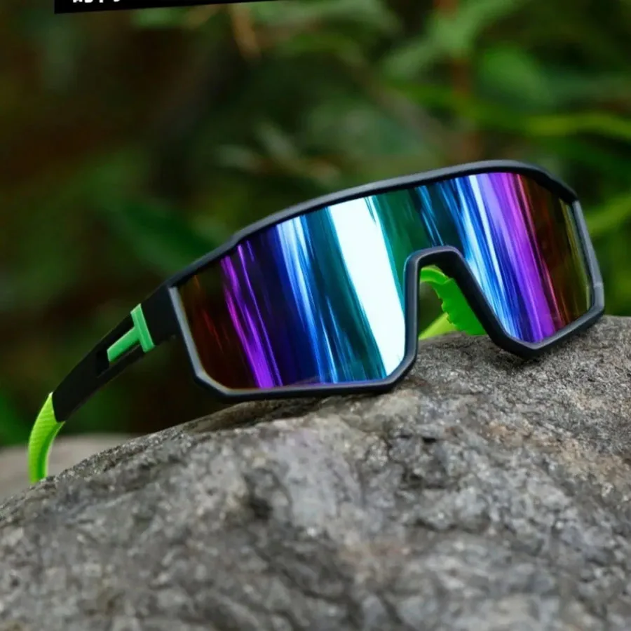 Übergroße Herren-Fahrradbrille für Herren, winddicht, bunte – Bild 3