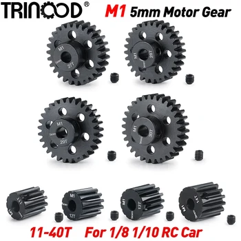 TRINOOD Stahl Metall Ritzel Motor Getriebe M1 5mm 11T 12T 13T 14T 27T 28T 29T 30T für 1/8 1/10 RC Modell Auto
