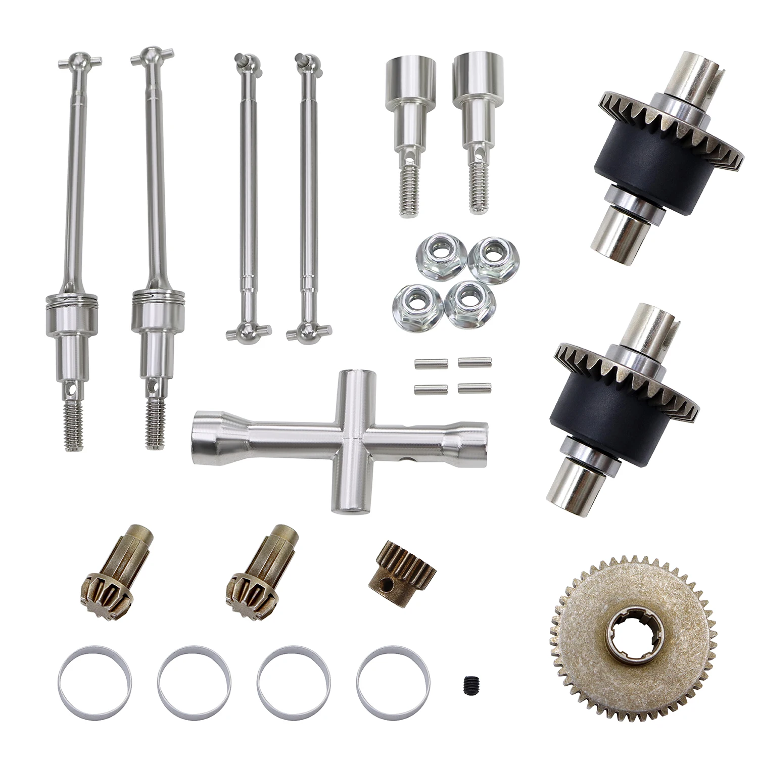 Metalldifferential und Getriebesatz CVD-Welle für SCY 16101 16102 16103 16201 Pro 1/16 bürstenloses RC-Auto