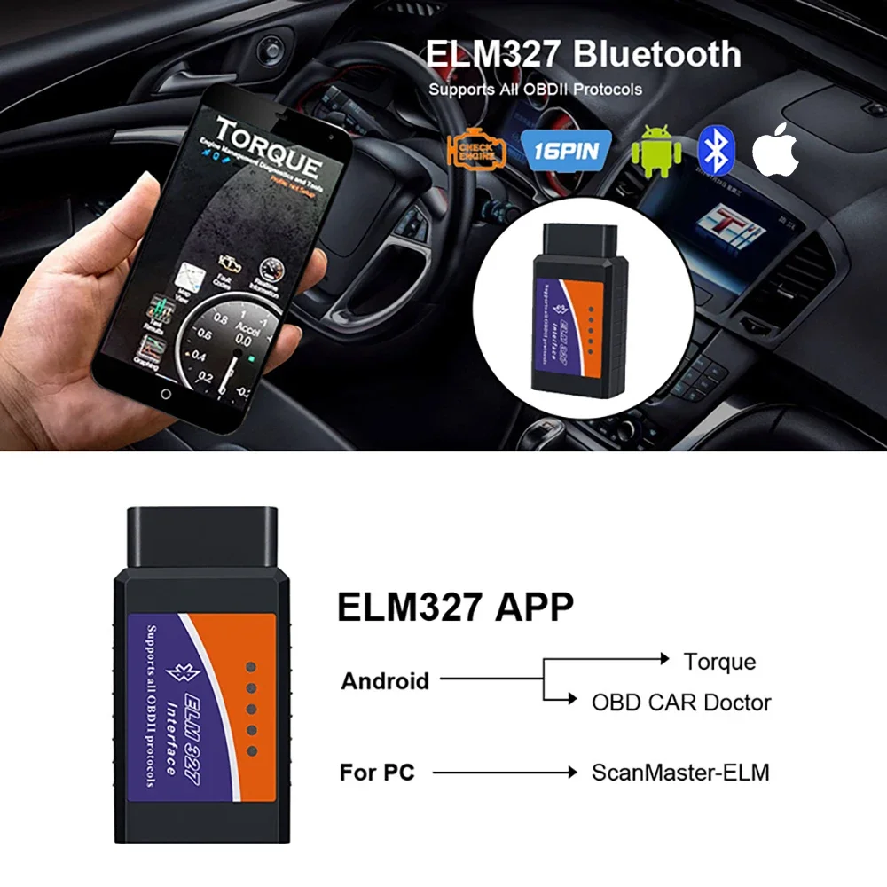 ELM327 V2.1 OBD2 Scanner Bluetooth Auto Diagnose Werkzeug – Bild 3