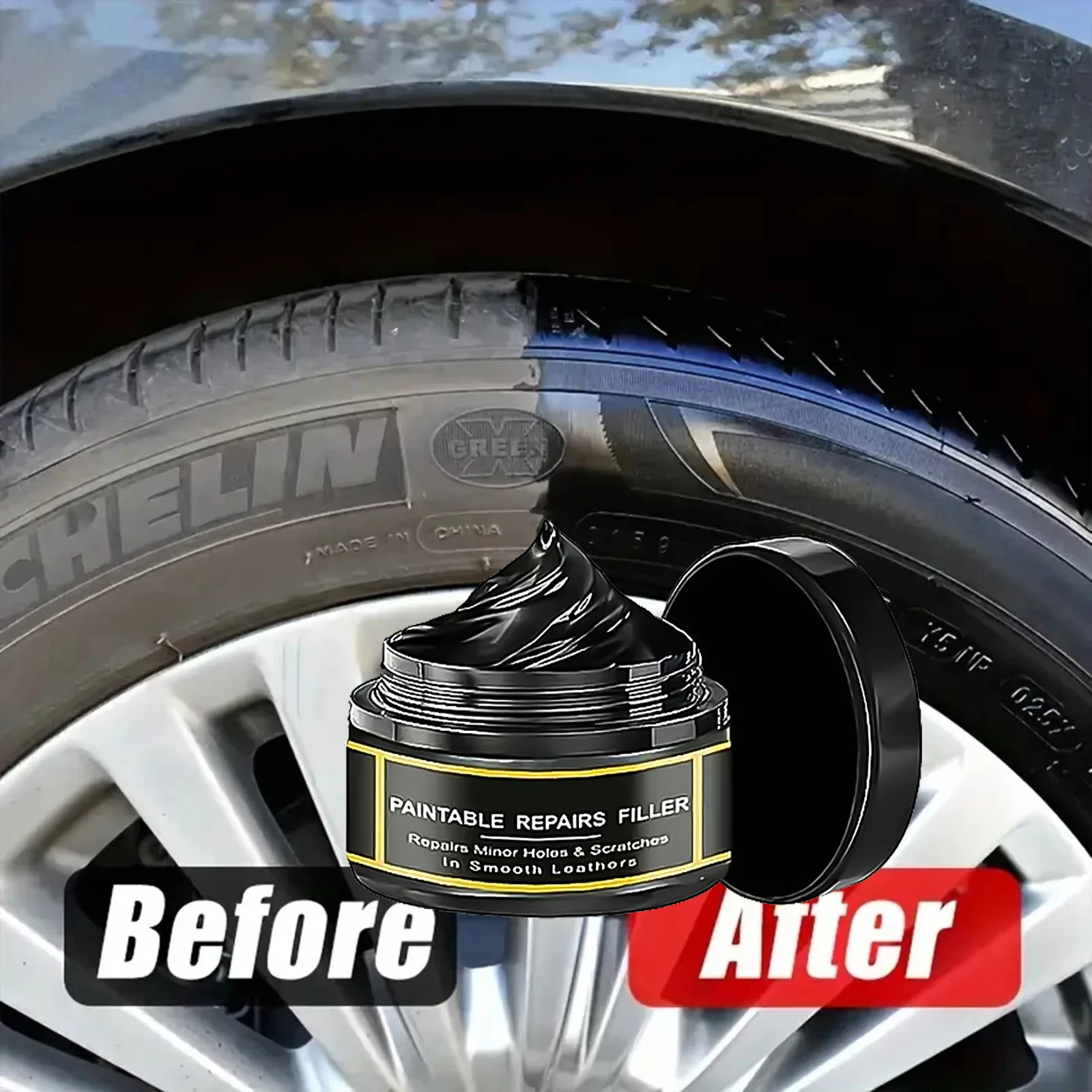 Auto-Innenraum Sitz Lenkrad Kunststoff-Leder Reparaturcreme – Bild 5