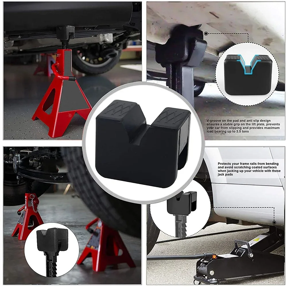 Universal Car Jack Gummi pads Lift Jack Stand Pad Boden geschlitzt Car – Bild 2
