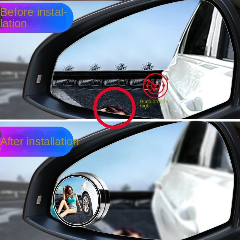 Auto blinder Fleck Rückspiegel Weitwinkel 360 Grad verstellbarer – Bild 5