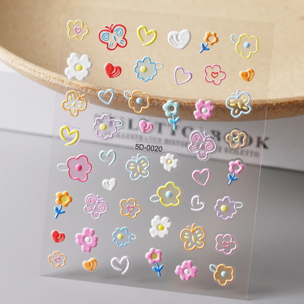 5d Macaron Blume/Frucht Nagel Charms Aufkleber geprägt – Bild 5