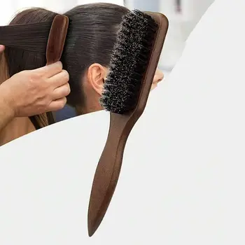 Haarbürste mit Wildschweinborsten (Unisex) - parfümfreier professioneller Friseur-Styling-Borstenbürste