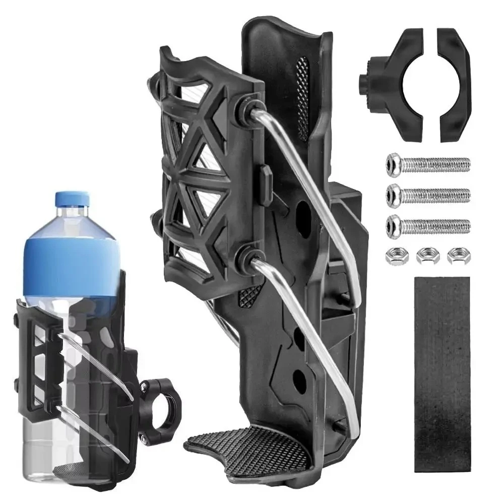 Verstellbarer Motorrad-Fahrrad-Getränkehalter, Lenker-Wasserflaschenhalterung für 32-77 mm, für Harley, Honda