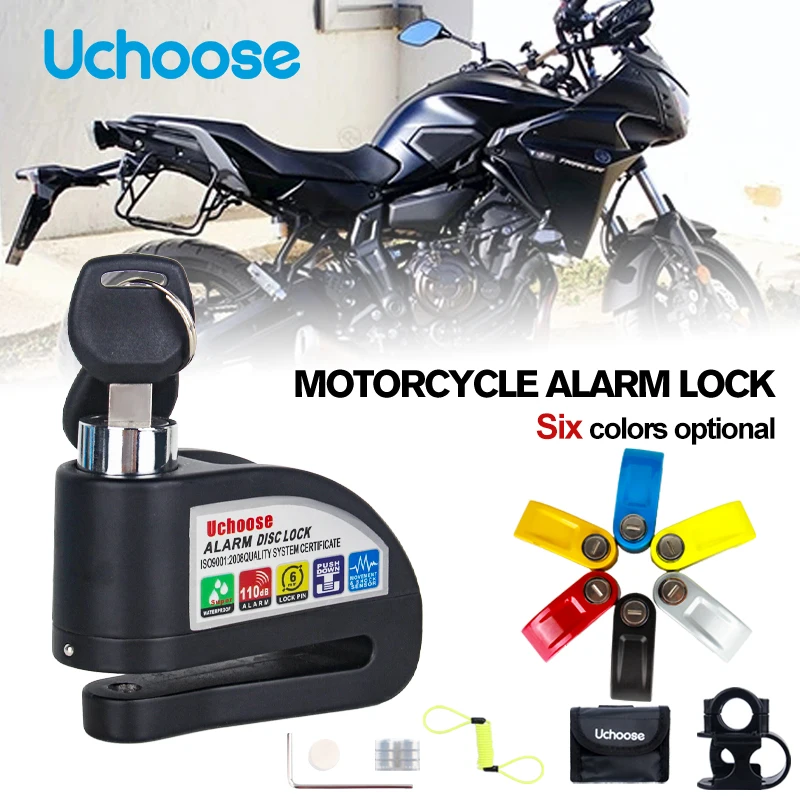 Motorrad Roller Rad Scheibenbremse Alarmschloss Aluminiumlegierung Sicherheit Anti-Diebstahl-Erinnerung Seil