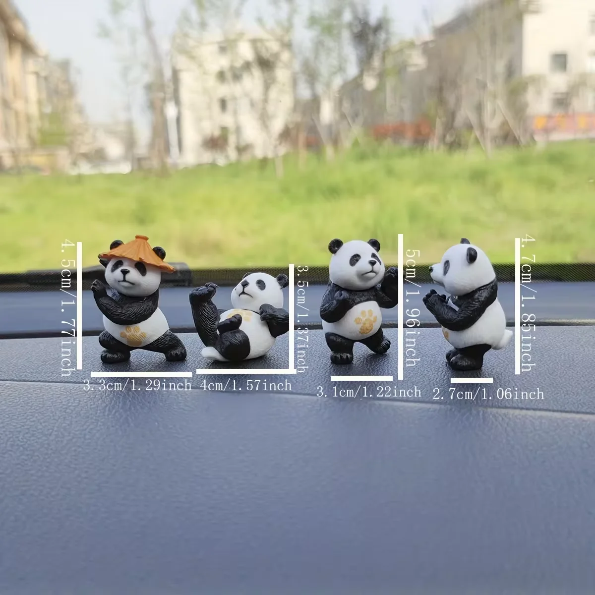 Panda Design Auto Ornamente Auto Center Konsole Ornamente (4 Stück) – Bild 3