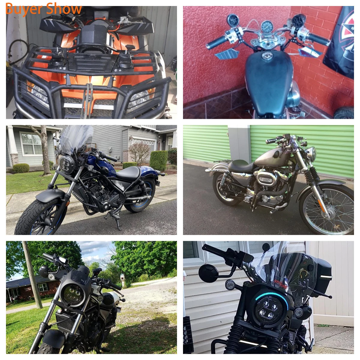 Schwarz Silber Motorrad Lenker Spiegel Halterung Clamp (2 Stück) – Bild 5
