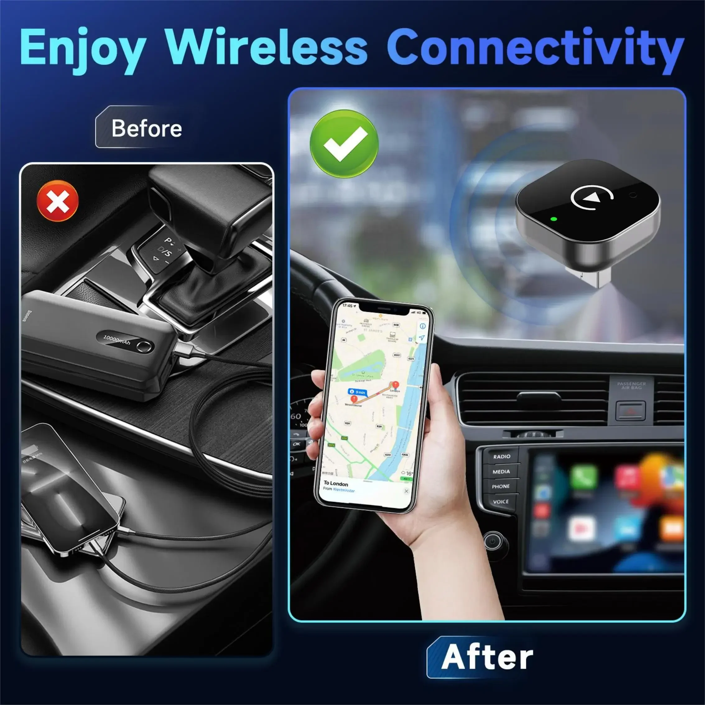 2026 Hot CarPlay/Android Auto Adapter: Kabelgebunden zu Kabellos – Bild 5