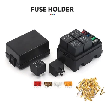 Kombination Auto Auto LKW 6-Wege-Sicherungshalter 4 Relaishalter Schaltung Standard ATO Blade Fuse