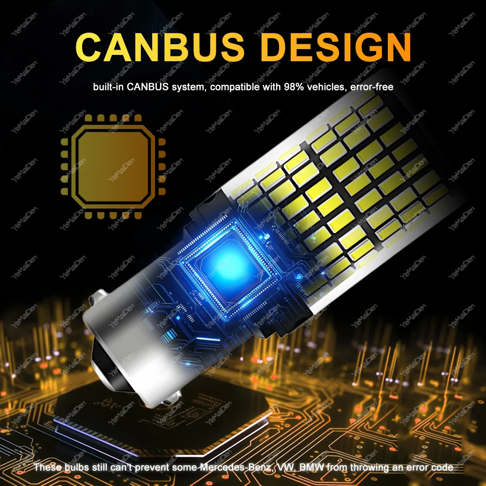CANBUS T20 7443 P21W PY21W 1156 BA15S BAU15S Led-lampe Für 6500K Weiß – Bild 6