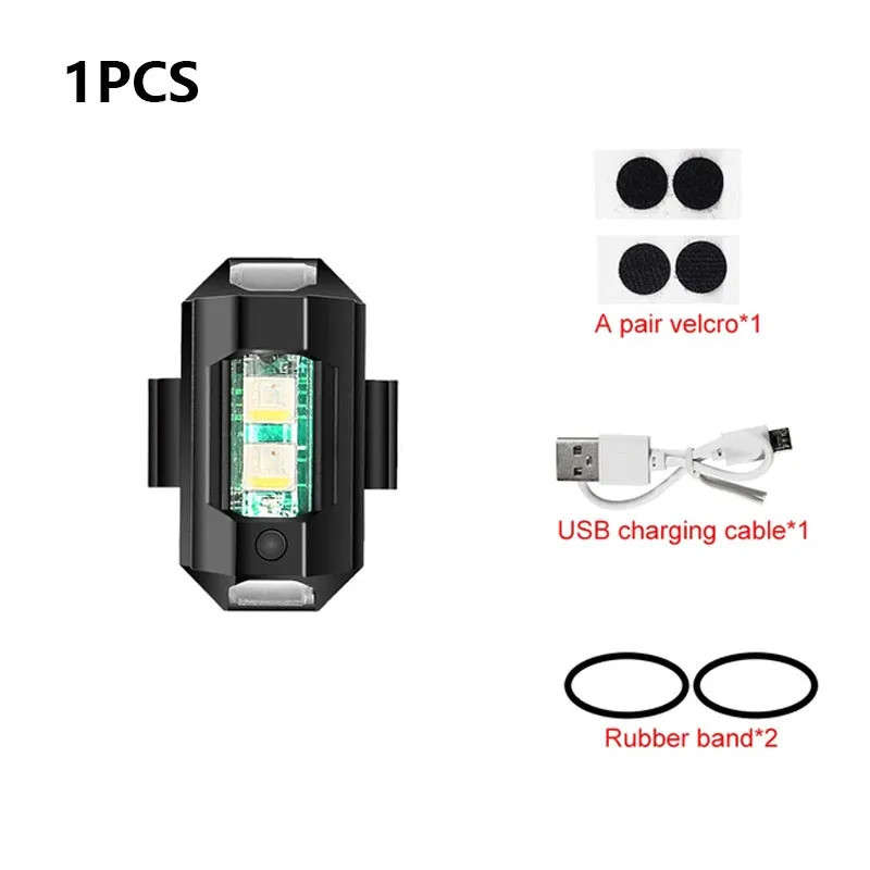 Universal Strobe Licht für Motorrad USB Auto Warnung Lampe LED Anti-Kollision Bike Drone Nacht Fliegen Mini