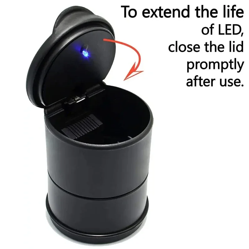 Universal Auto LED Aschenbecher Müll Münze Lagerung Tasse Container – Bild 3