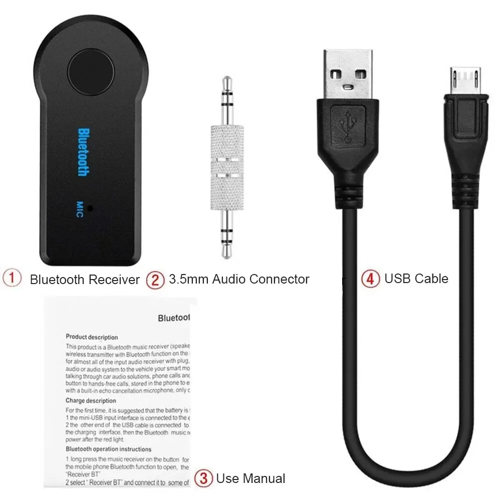 3,5-mm-Klinkenstecker, kabelloser Bluetooth-Transceiver-Adapter – Bild 3