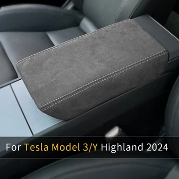 Tesla Modell 3 Highland 2024 Zubehör Modell Y 2020-2022 2023 Armlehne Box Leder Schutzhülle Bequeme
