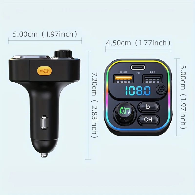 FM Sender Bluetooth 5,3 Freisprecheinrichtung Auto AUX Radio Modulator – Bild 5
