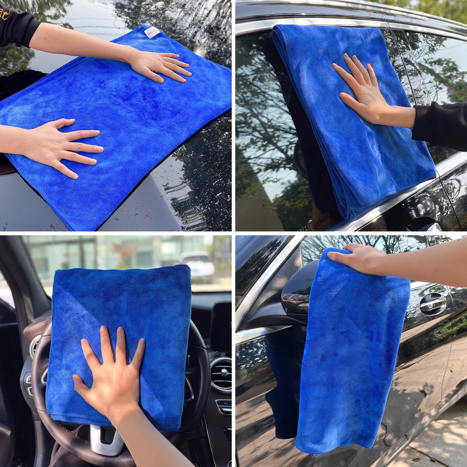 Auto-Wasch-Mikrofasertuch 160x60cm Extra Großes Autoreinigungs – Bild 5