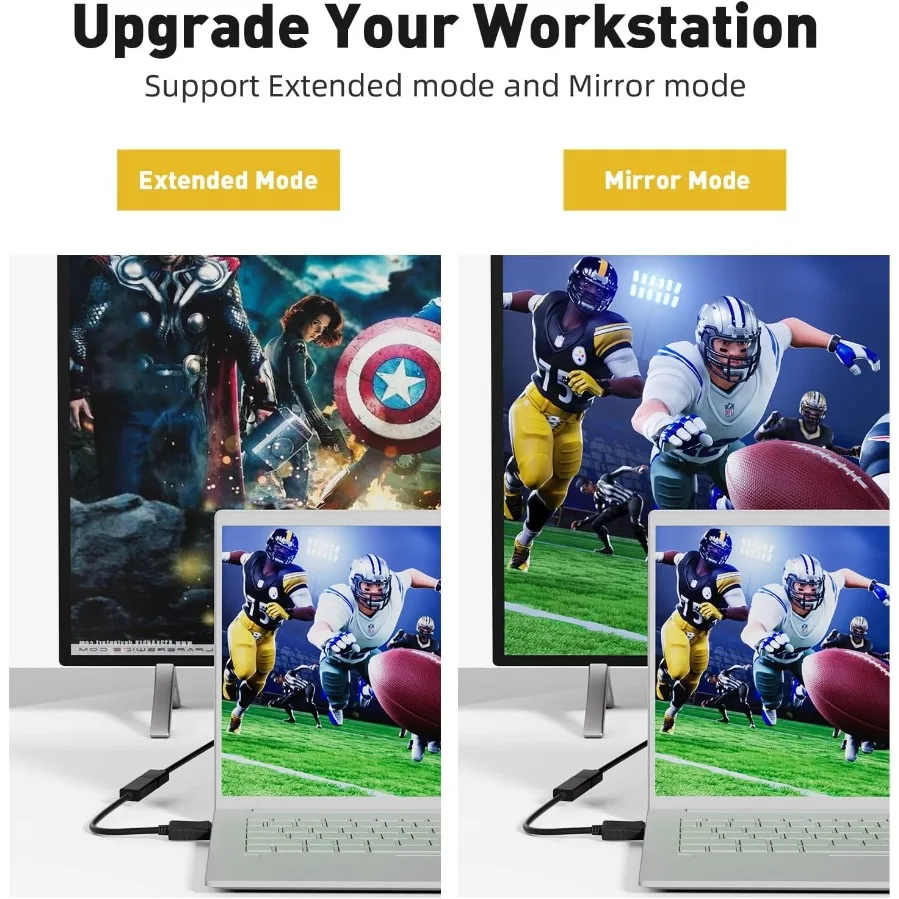 DisplayPort auf HDMI Kabel 4K, Stecker auf Buchse, für PC und Laptop – Bild 4