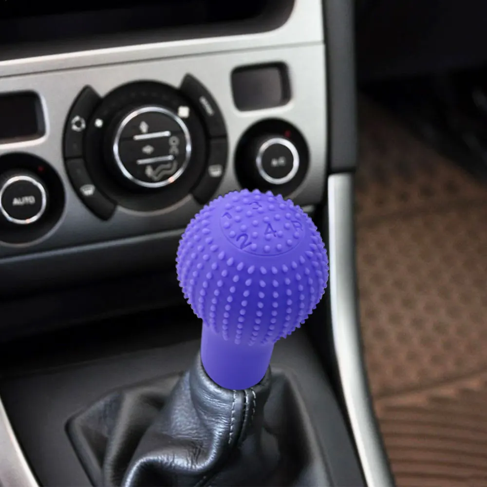 Auto Schaltknauf Abdeckung Silikon Universal Runde Manuelle Shifter – Bild 3