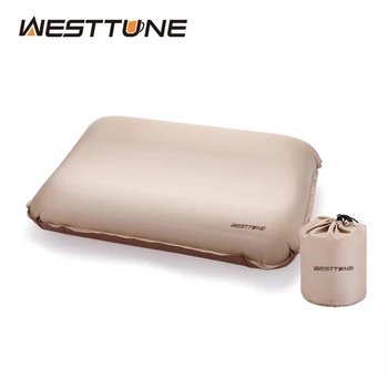 Westtune Camping-Kissen, tragbar, selbstaufblasend, Schlafkissen, 3D, ultraleicht, Schwamm, kompaktes Kissen