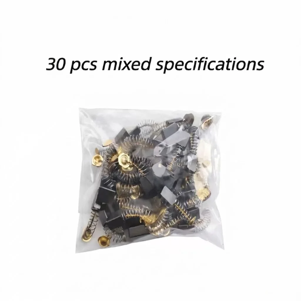 Hochleistungs-Kohlebürsten mit Metallbasis für Bohrmaschine, Schleifer, Schleifmotor, Langlebiges (30 Stück)