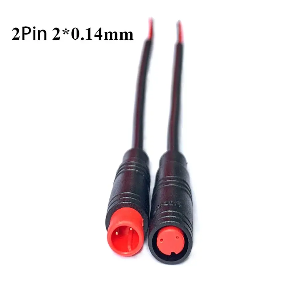 Schwarzes E-Bike-Zubehör, optionaler Kabelsockel-Stecker, wasserdichter Stecker, 2/3/4/5/6-poliger