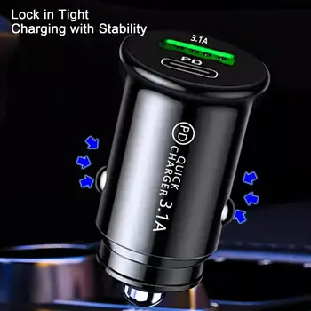 2.1a schnelle Auto ladegeräte USB PD Typ C QC 3,1 Steckdosen adapter Schnell ladung für 12V 24V Auto LKW Boot