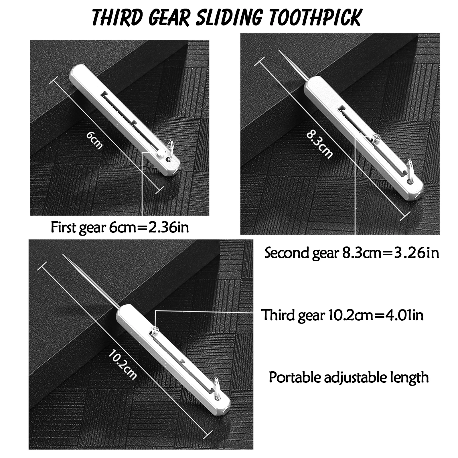 Tragbare Titan Zahnstocher Tasche Zahnstocher Metall Zahnstocher – Bild 2