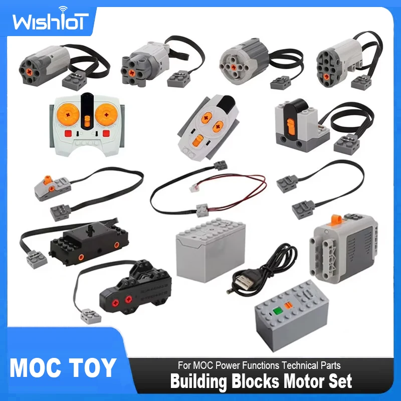 Technische MOC-Leistungsfunktionen, Servoteile, Zug, Buggy, M-Motor, 8883, modifizierte IR-Fernbedienung