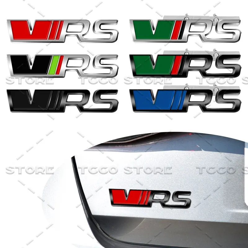 3D Chrom Metall Auto Styling VRS Logo Kühlergrill Emblem Aufkleber Für Skoda Octavia Fabia Rapid Superb Kodiaq