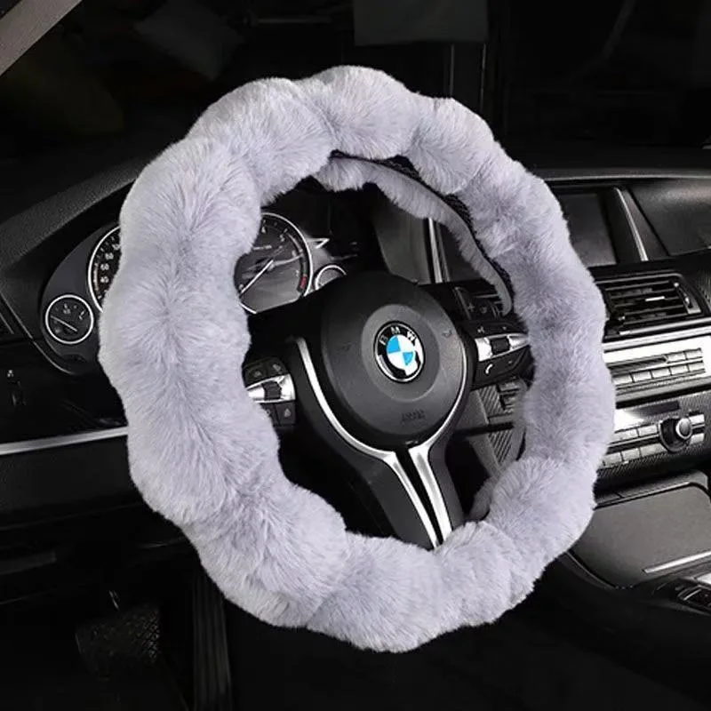 Plüsch Auto Lenkrad Abdeckung Winter Universal Weichen, Flauschigen Handbremse Shift Abdeckung Auto Innen