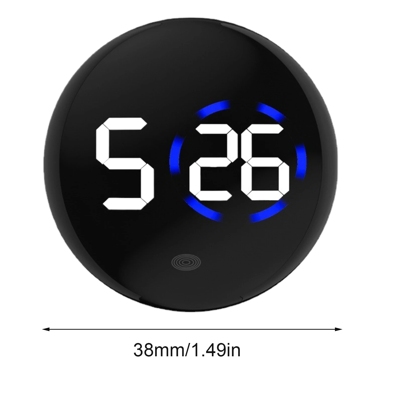 Mini-Digitaluhr für Auto, runde Automotive-Digitaluhr, LED-Leuchtanzeige, Automotive-Uhr für Roadtrip, lange
