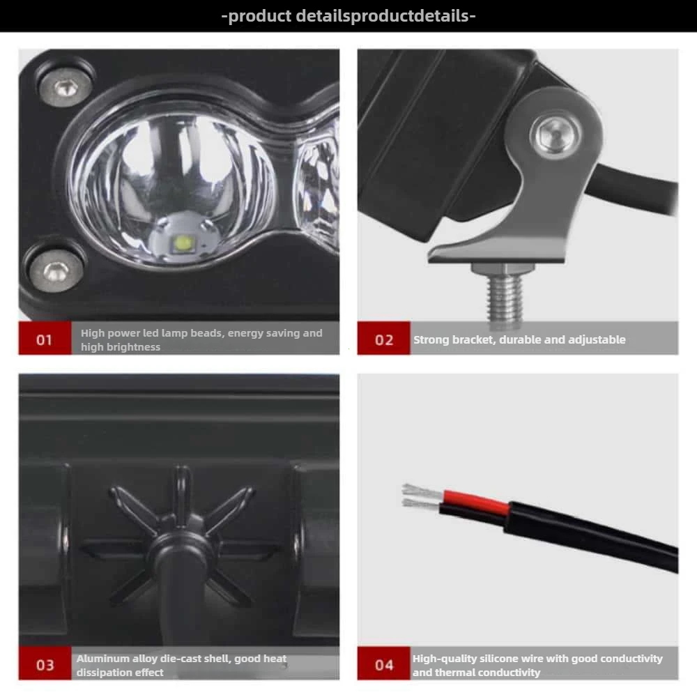 3-Zoll-Auto-Scheinwerfer, weiß, gelb, LED-Pod, Fahr-Arbeitslicht – Bild 4