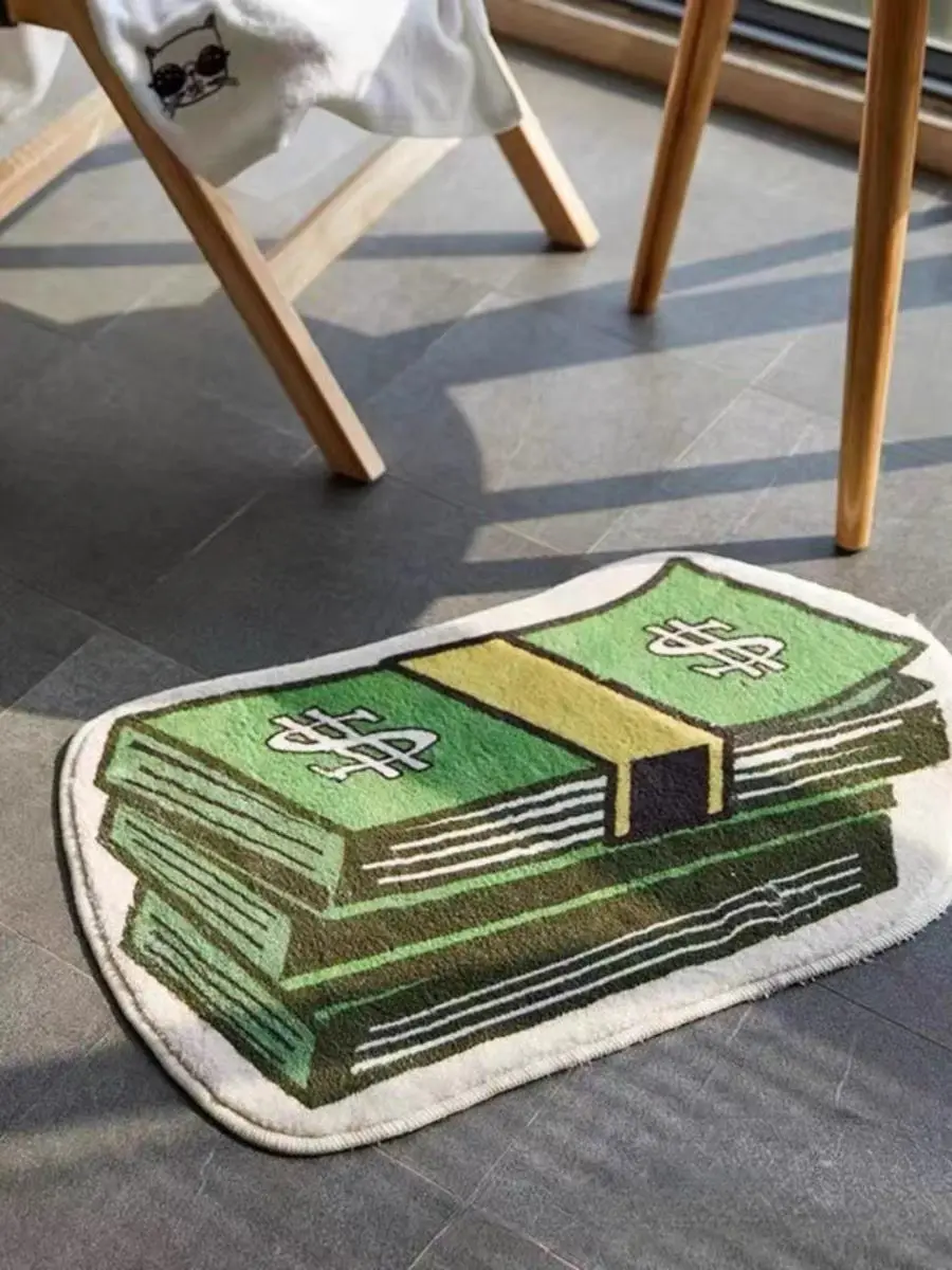 Münze Dekorative Teppich Haushalt Schlafzimmer Nacht Decke Tür Matte – Bild 4