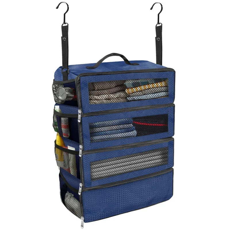 Koffer-Organizer, Reisegepäck-Organizer mit hoher Kapazität, hängendes Regal, Verpackungswürfel, Schrank