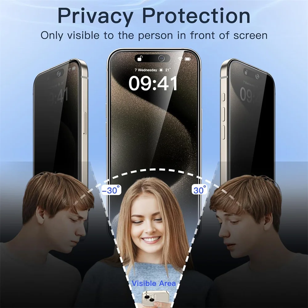 Sichtschutz-Displayschutz für iPhone 18 17 Pro Max Anti-Spionage-Glas – Bild 3