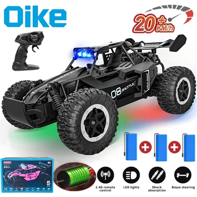 Oike RC Auto 1:16 Modell mit LED-Lichtern, ferngesteuertes Offroad-Kletterfahrzeug, Outdoor-Drift-Rennwagen